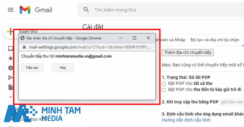 Liên kết nhiều tài khoản Gmail - Bước 4